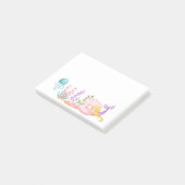 Meerjungfrau & Quallenfische Unterwasserfarbe Post-it Klebezettel (angewinkelt)