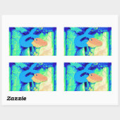 Meerjungfrau Rechteckiger Aufkleber (Blatt)