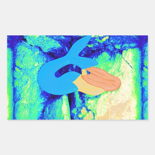 Meerjungfrau Rechteckiger Aufkleber (Vorderseite)
