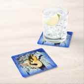 Meerjungfrau Rechteckiger Pappuntersetzer (Vor Ort)