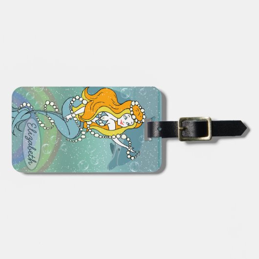 Meerjungfrau-Regenbogen-und Gepäckanhänger (Vorderseite horizontal)