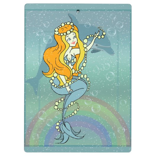 Meerjungfrau-Regenbogen-und Klemmbrett (Rückseite)