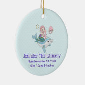 Meerjungfrau Reiten einer Dolphin Unter dem Meer B Keramik Ornament (Rechts)