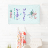 Meerjungfrau Reiten einer Dolphin Unterhalb des Me Banner (Insitu)