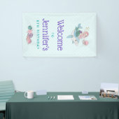 Meerjungfrau Reiten einer Dolphin Unterhalb des Me Banner (Messeveranstaltung)