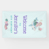 Meerjungfrau Reiten einer Dolphin Unterhalb des Me Banner (Horizontal)