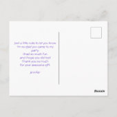 Meerjungfrau Riding a Dolphin Under Sea Vielen Dan Postkarte (Rückseite)