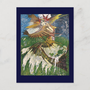 Meerjungfrau Riding a Wave Postkarte