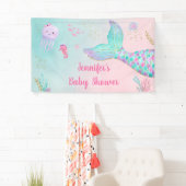 Meerjungfrau Rosa Gold unter der Meerschweindusche Banner (Insitu)