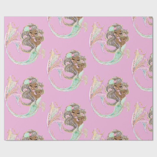 Meerjungfrau-rosa Packpapier (Flach)