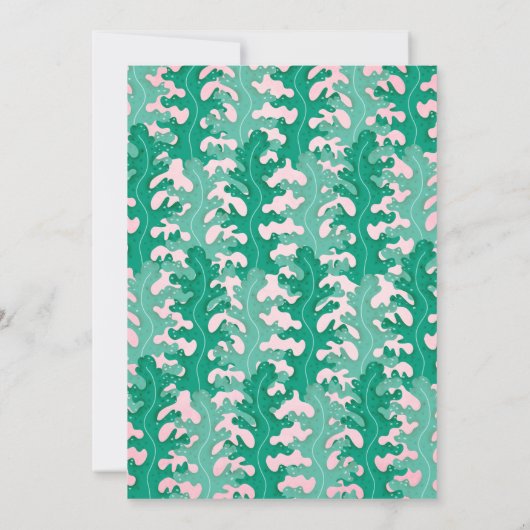 Meerjungfrau Rosa unter dem Meer Einladungen (Rückseite)