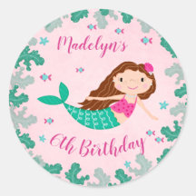 Meerjungfrau Rosa unter dem Meer Geburtstag