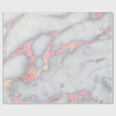 Meerjungfrau Rosegold Glitzer-Marmor Geschenkpapier (Flach)