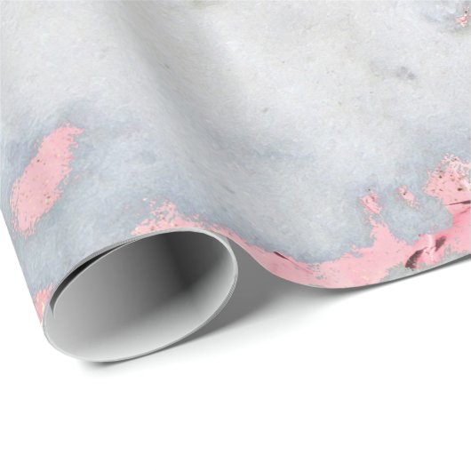 Meerjungfrau Rosegold Glitzer-Marmor Geschenkpapier (Rolleneckpunkt)