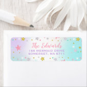 Meerjungfrau-Rücksendeadressen-Aufkleber im Party (Insitu)