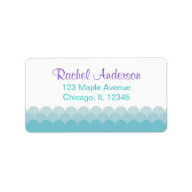 Meerjungfrau-Rücksendeadressen-Aufkleber, Wasseroz