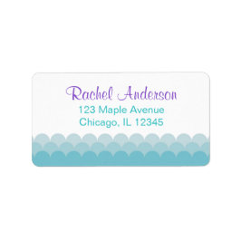 Meerjungfrau-Rücksendeadressen-Aufkleber, Wasseroz Adressaufkleber