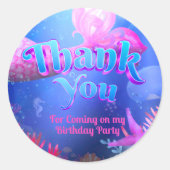 Meerjungfrau Runder Aufkleber (Vorderseite)