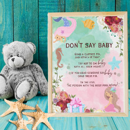 Meerjungfrau sagt kein Baby-Spiel Poster