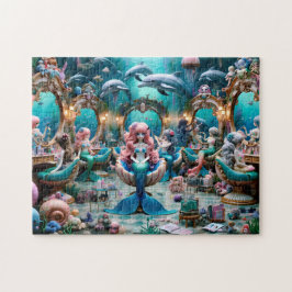 Meerjungfrau-Salon-Tag Unterwasser-Eleganz Ozean-G Puzzle
