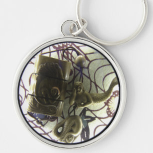 Meerjungfrau-schauendes Glas-Schlüsselanhänger Schlüsselanhänger