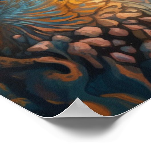 Meerjungfrau schläft im Riff Poster (Ecke)