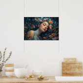 Meerjungfrau schläft im Riff Poster (Küche)