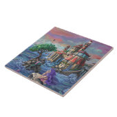 Meerjungfrau-Schloss Fliese (Seite)