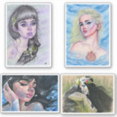 Meerjungfrau schneidet Aufkleber aus (Vorderseite)