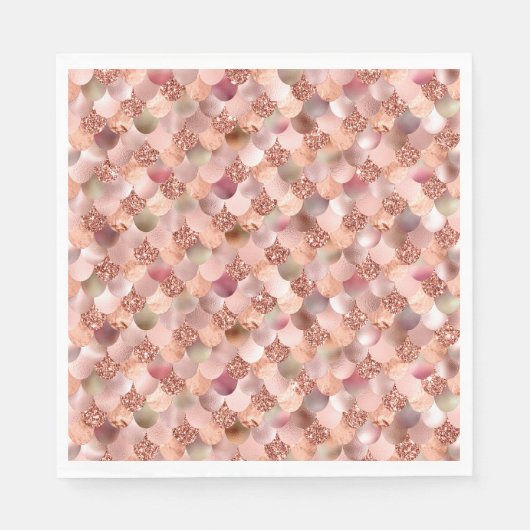 Meerjungfrau Schuhe Rosa Rose Gold Glitzer Rosa Ku Serviette (Vorderseite)