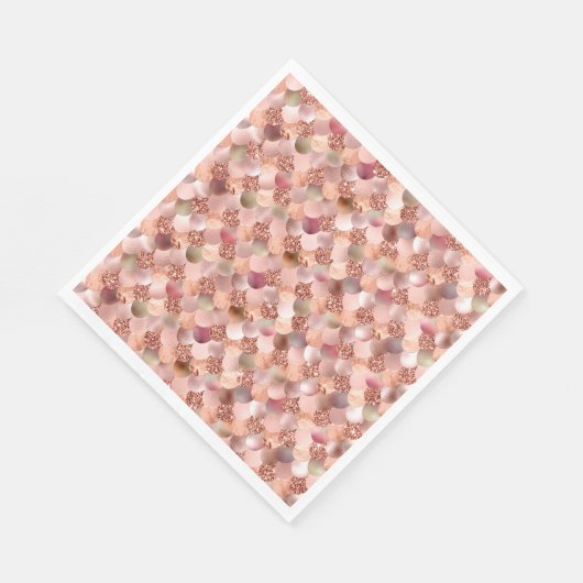 Meerjungfrau Schuhe Rosa Rose Gold Glitzer Rosa Ku Serviette (Ecke)