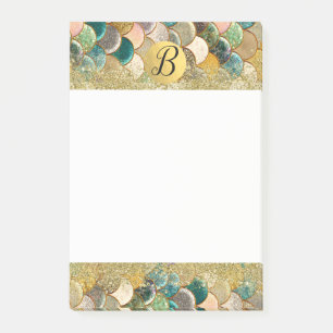 Meerjungfrau Schuppen Multi Farbe Glitter Glam Mon Post-it Klebezettel