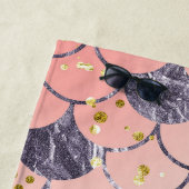 Meerjungfrau Schuppen rosa pfirsichfarbene lila Be Strandtuch (Beispiel)