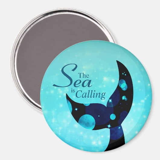 Meerjungfrau Schwanz Das Meer ruft Zitat Magnet (Vorderseite/Rückseite)