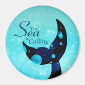 Meerjungfrau Schwanz Das Meer ruft Zitat Magnet (Vorne)