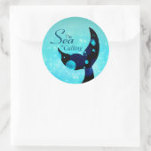 Meerjungfrau Schwanz Das Meer ruft Zitat Runder Aufkleber (Tasche)