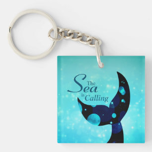 Meerjungfrau Schwanz Das Meer ruft Zitat Schlüsselanhänger