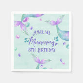 Meerjungfrau Schwanz jedes Alters Mermazing Geburt Serviette (Vorderseite)