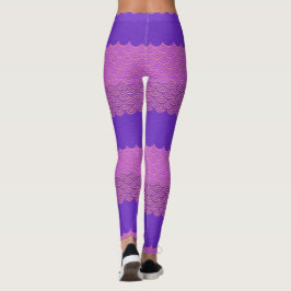 Meerjungfrau Schwanz Leggings - Rosa und Lila