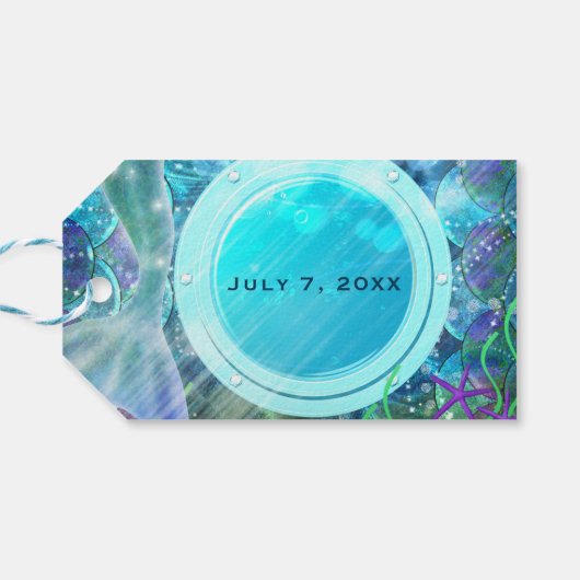 Meerjungfrau Schwanz Magie unter dem Meer Geburtst Geschenkanhänger (Rückseite Horizontal)