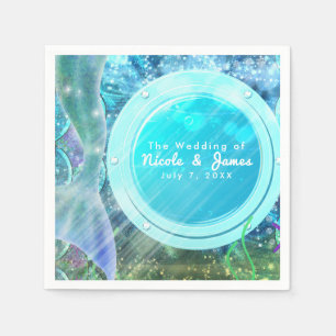 Meerjungfrau Schwanz Magie unter dem Meer Geburtst Serviette