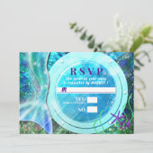 Meerjungfrau Schwanz Magie unter dem Meer Süß 16 U Einladung (Stehend Vorderseite)