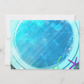 Meerjungfrau Schwanz Magie unter dem Meer Süße 16  Einladung (Rückseite)