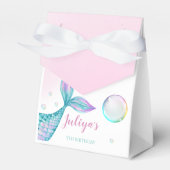 Meerjungfrau Schwanz mit Blasen Geburtstag Geschenkschachtel (Vorderseite)