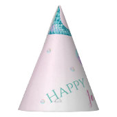 Meerjungfrau Schwanz mit Blasen Geburtstag Partyhütchen (Links)