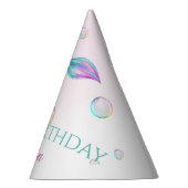 Meerjungfrau Schwanz mit Blasen Geburtstag Partyhütchen (Rechts)