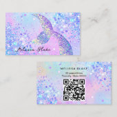Meerjungfrau-Schwanz simuliert chunky Glitzer Visitenkarte (Vorne/Hinten)