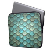 Meerjungfrau-Schwanz stuft weichen blaues Laptopschutzhülle (Vorderseite Links)