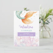 Meerjungfrau Schwanz unter dem Meer Einladung (Stehend Vorderseite)