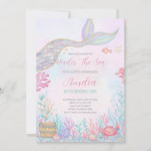 Meerjungfrau Schwanz unter dem Meer Einladung (Vorderseite)